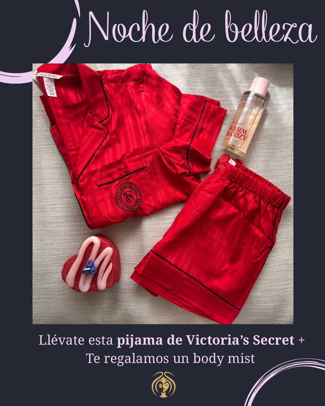 Victoria's Secret Red Satin Pajama Set