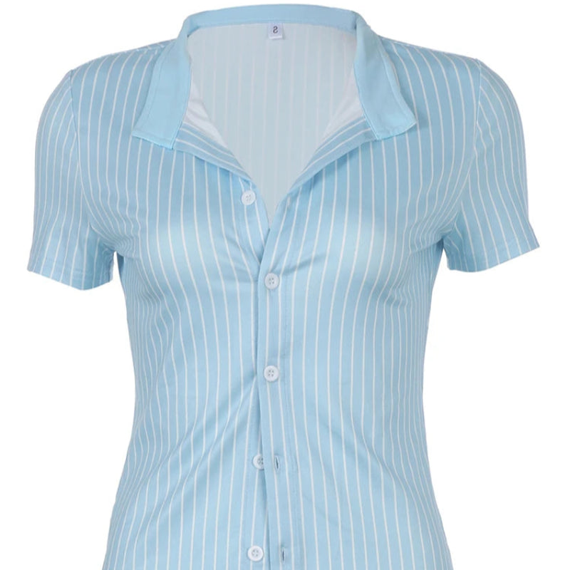 Stripe Short Sleeve Shirt