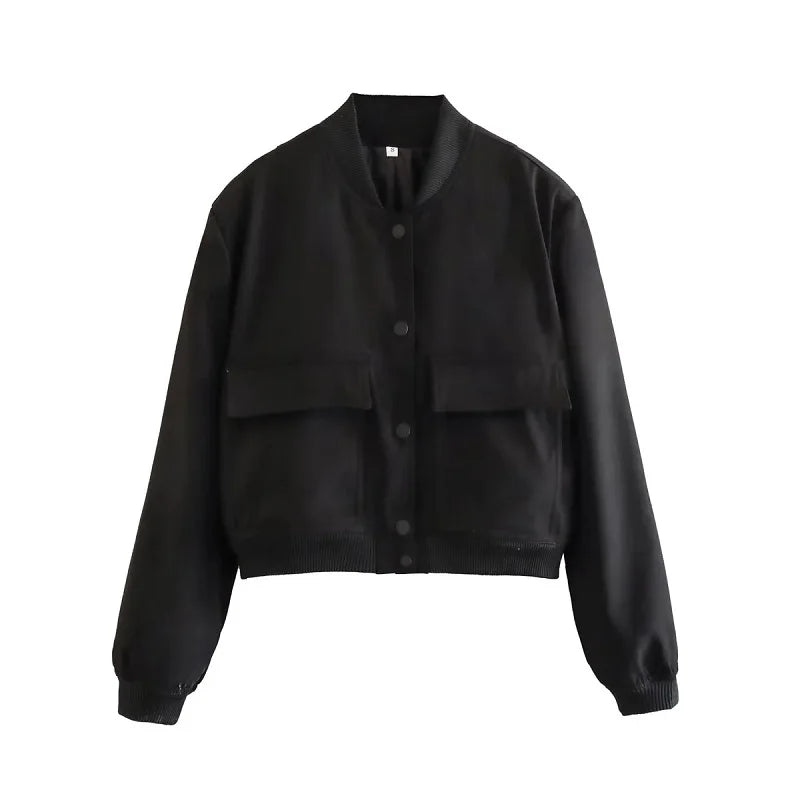 Button Cropped Jacket