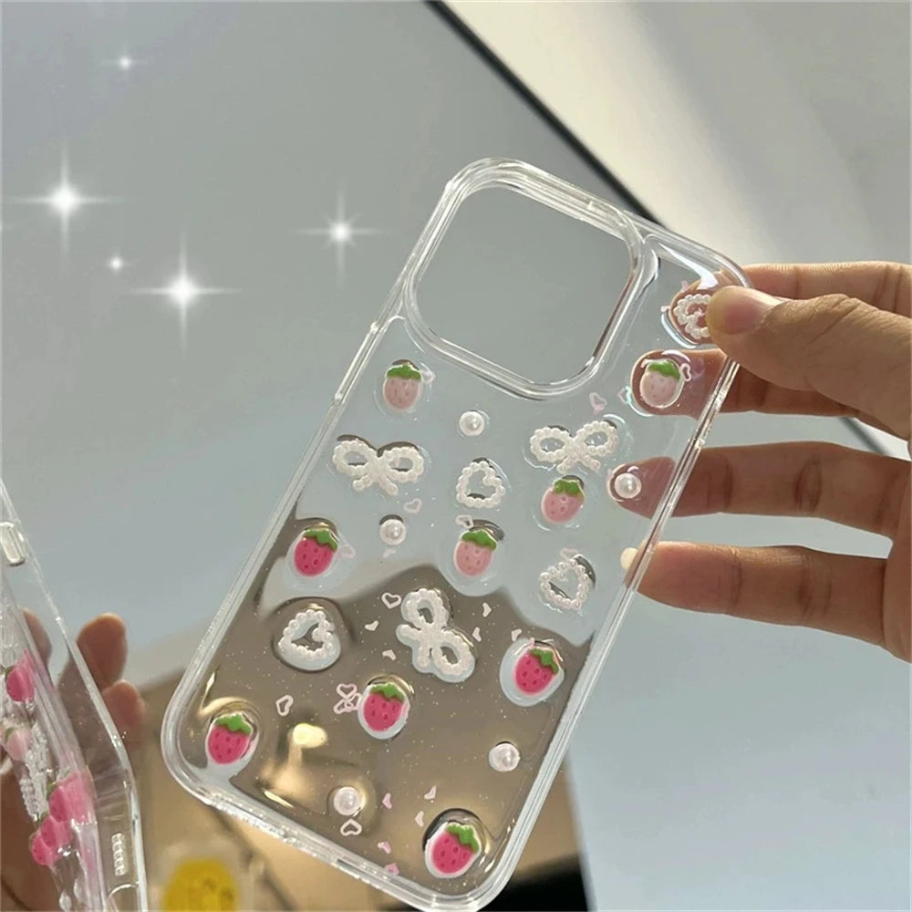 Strawberry Glitter Case For iphone