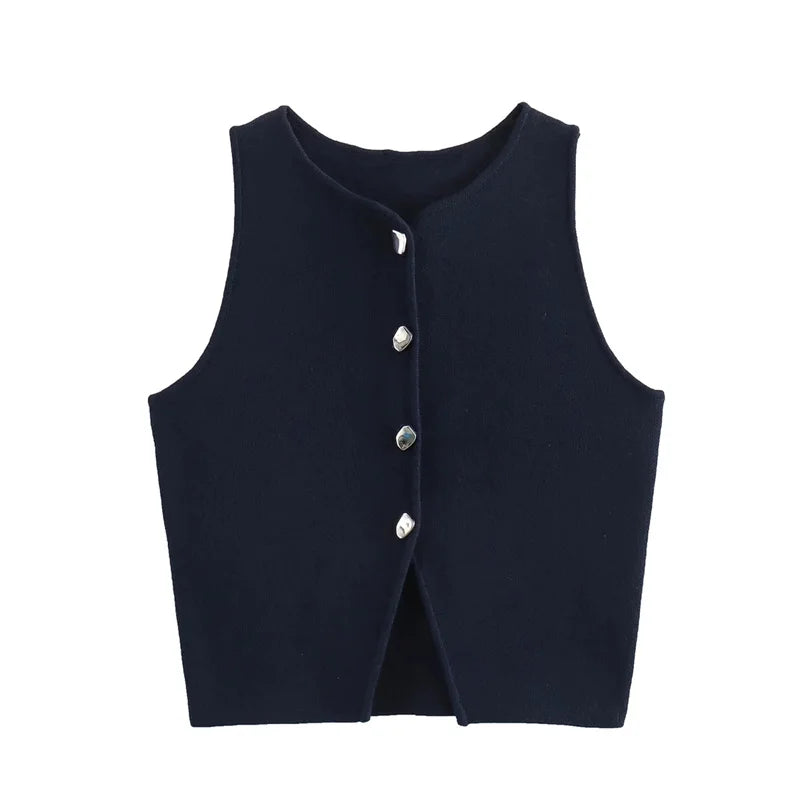 Cropped Knit Vest