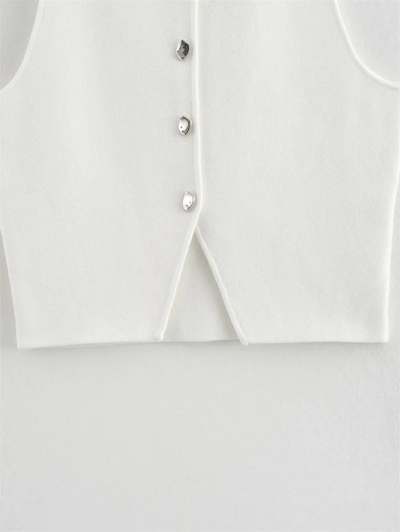 Cropped Knit Vest