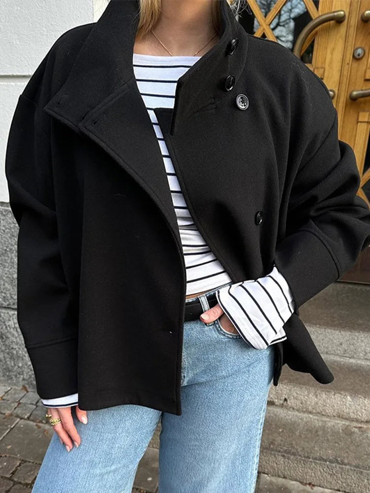 Stand Collar Short Jacket