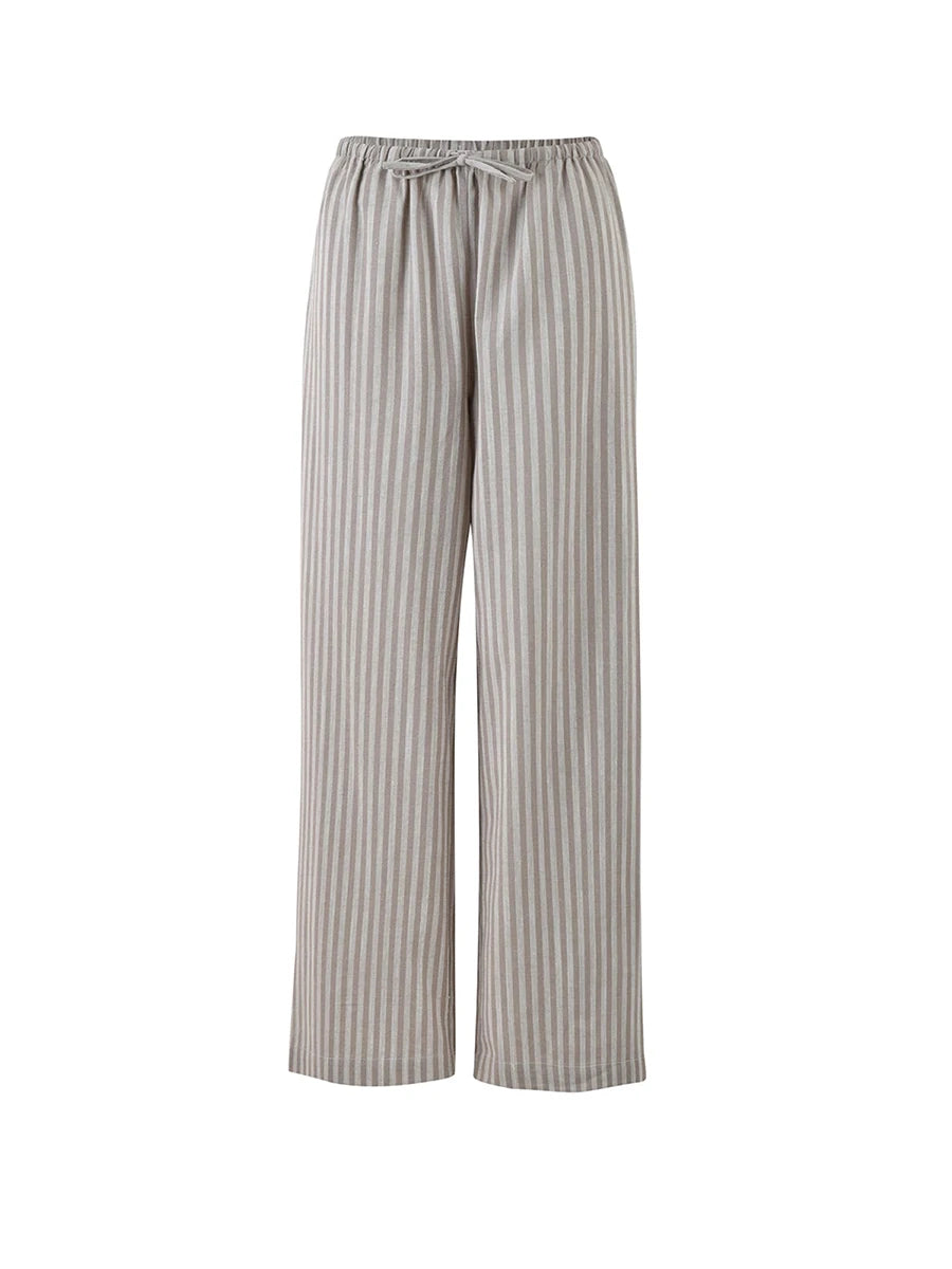 Cut Out Top and Loose Pants Set