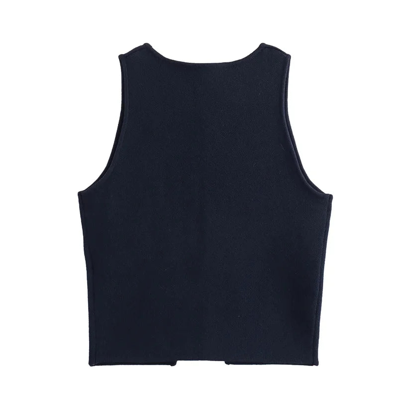 Cropped Knit Vest