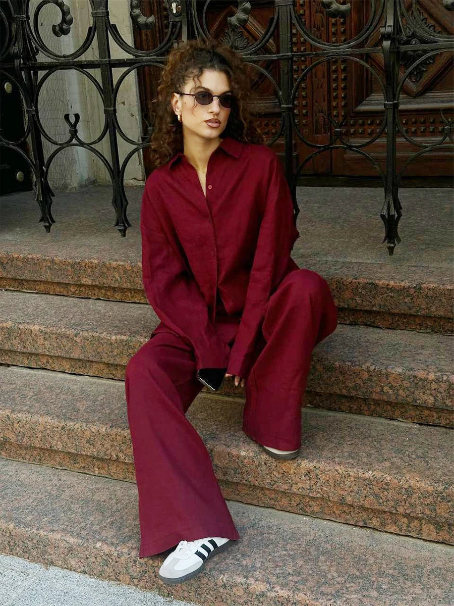 Bornladies Cotton Casual Pants Sets