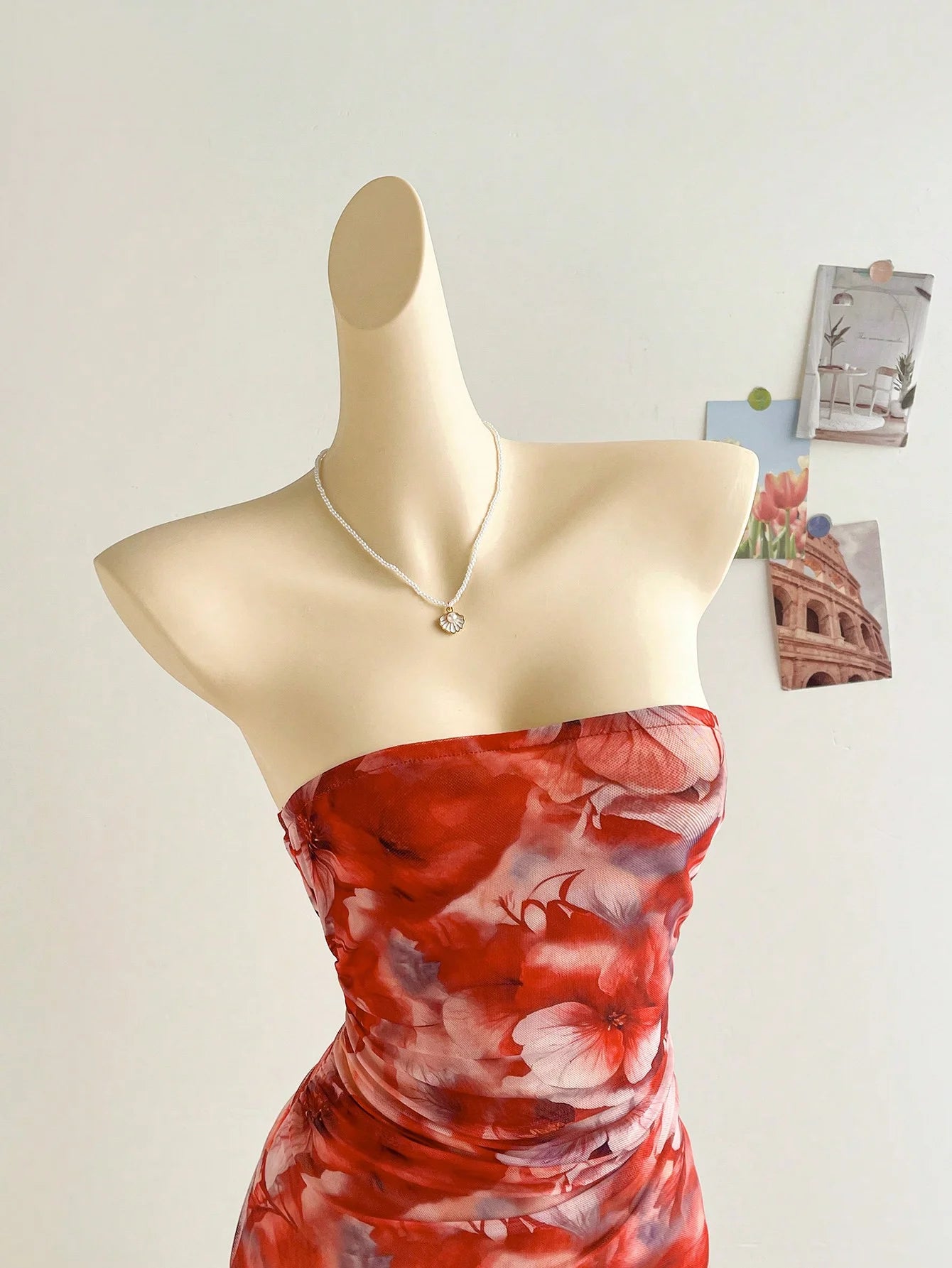 Summer strapless dress