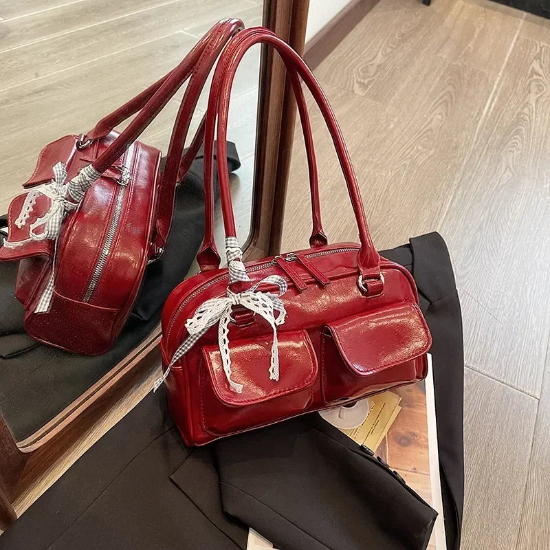 Glossy Shoulder Bag