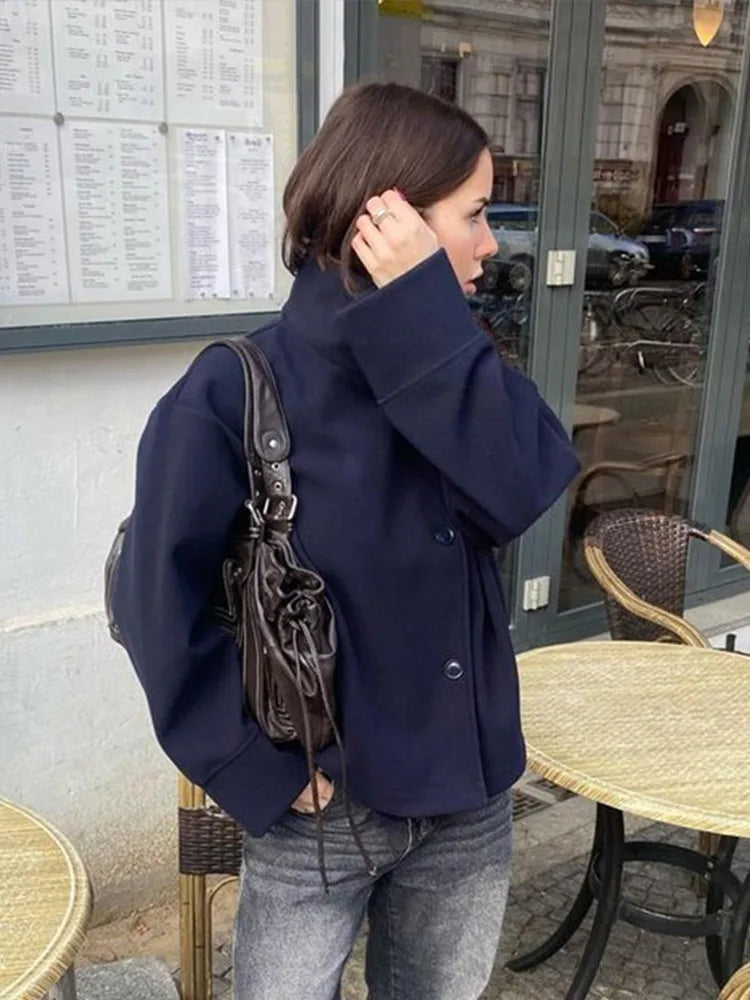 Stand Collar Short Jacket