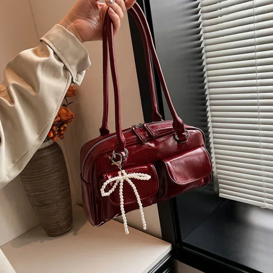 Glossy Shoulder Bag