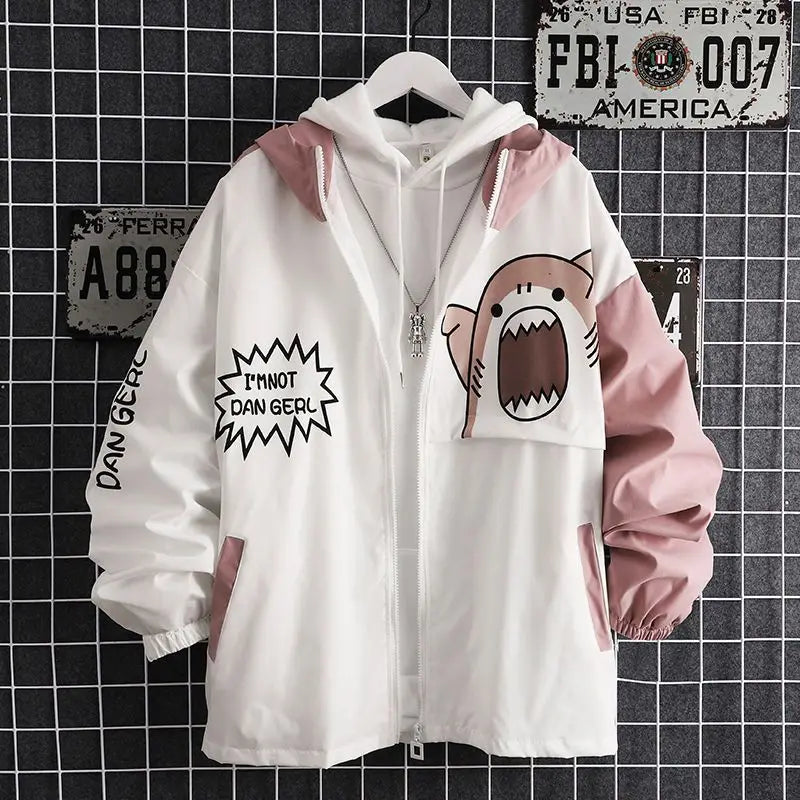 Shark Print Hoodie