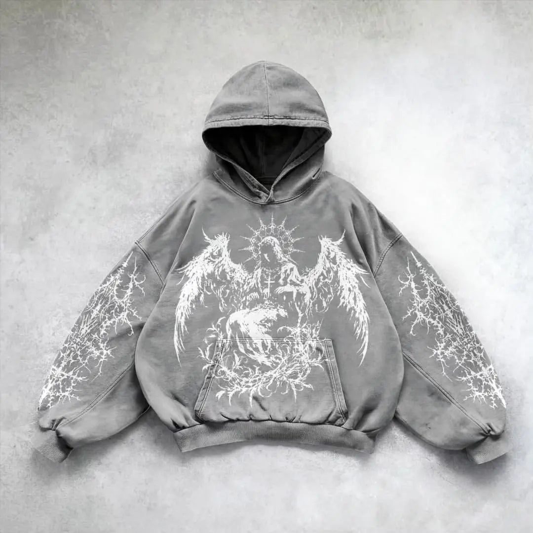 Oversized Gothic Hoodie