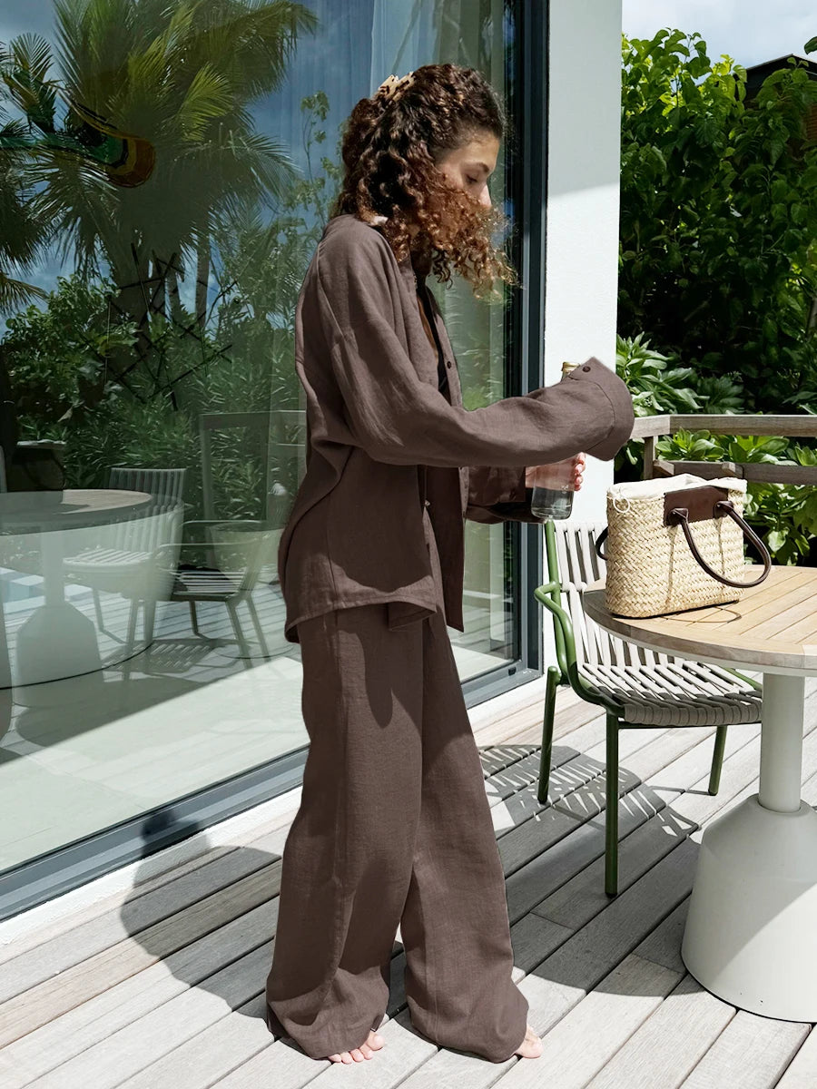 Bornladies Cotton Casual Pants Sets
