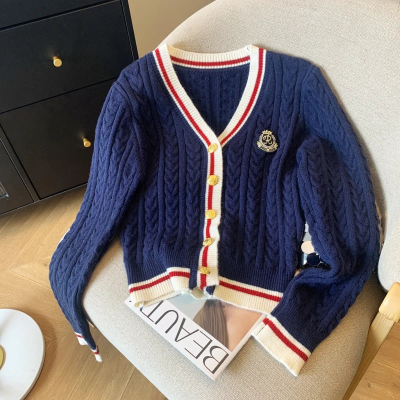 Cable knit cardigan