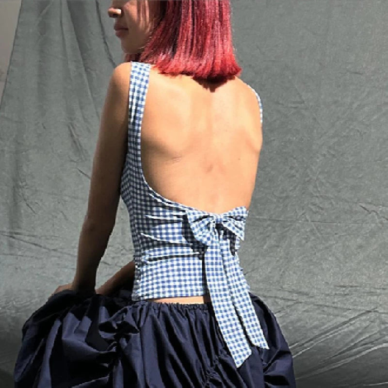 Bow Backless Tank Top