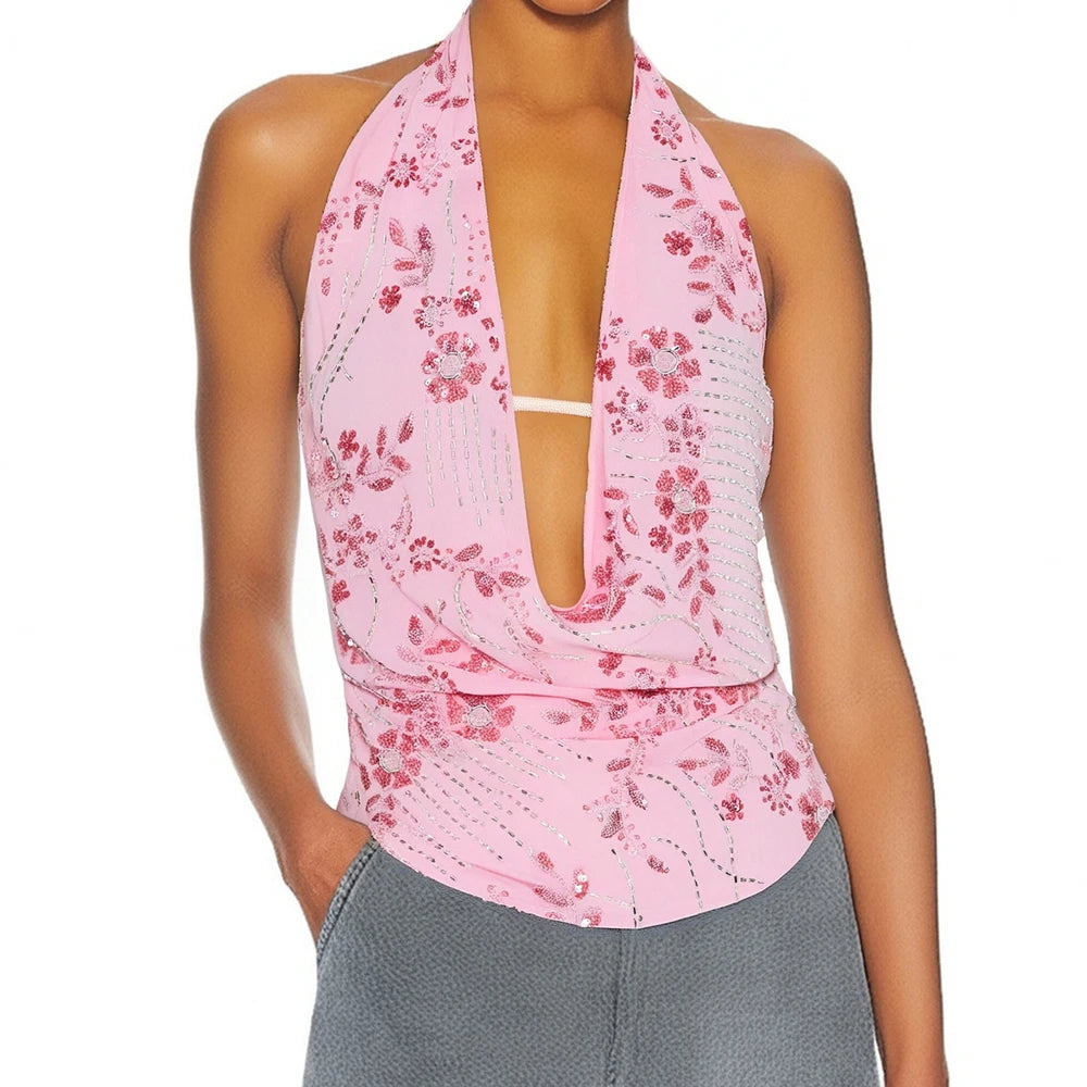 V Neck Beach Tank Top