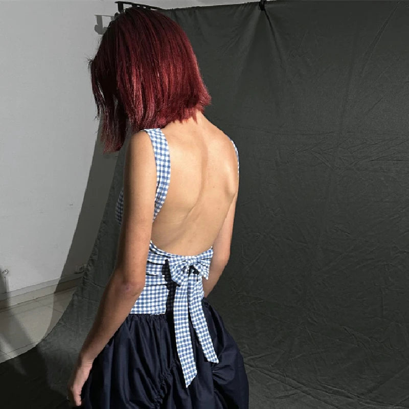 Bow Backless Tank Top