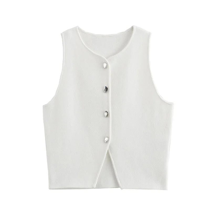 Cropped Knit Vest
