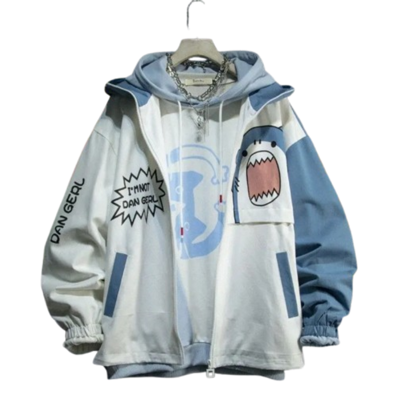 Shark Print Hoodie