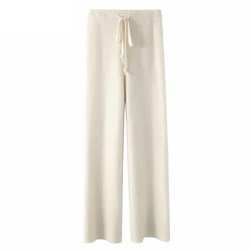 Loose Wool Knitted Trousers