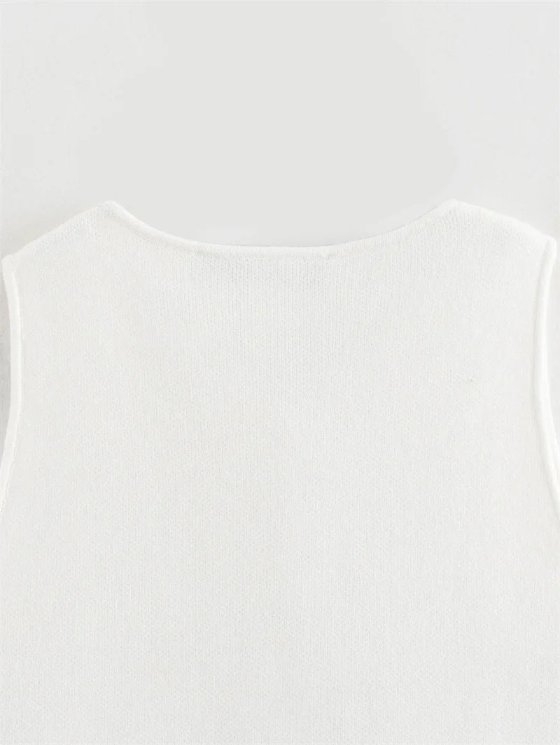 Cropped Knit Vest