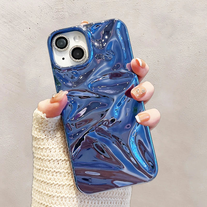Plating Blue Phone Case