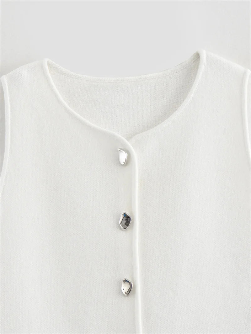 Cropped Knit Vest
