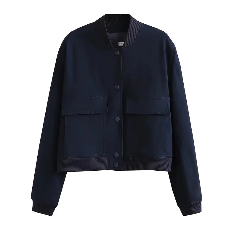 Button Cropped Jacket