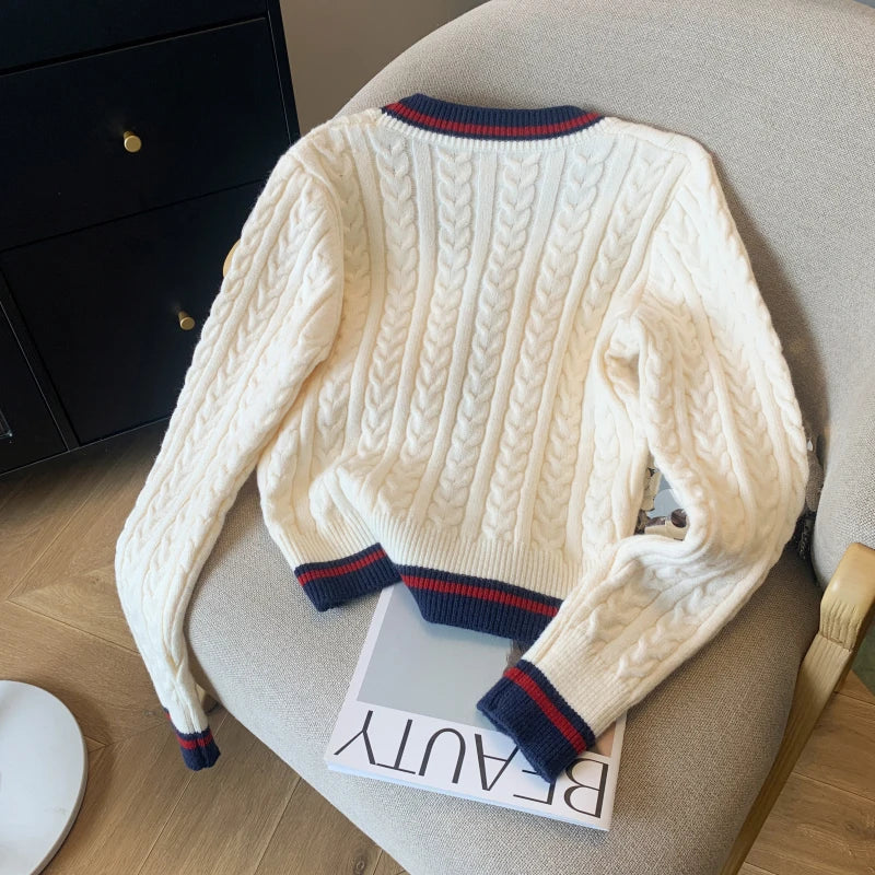 Cable knit cardigan