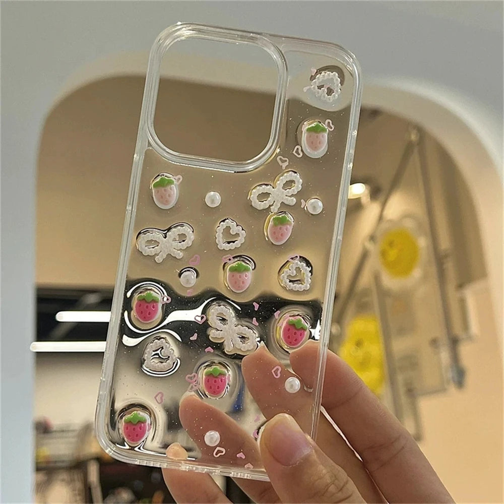 Strawberry Glitter Case For iphone