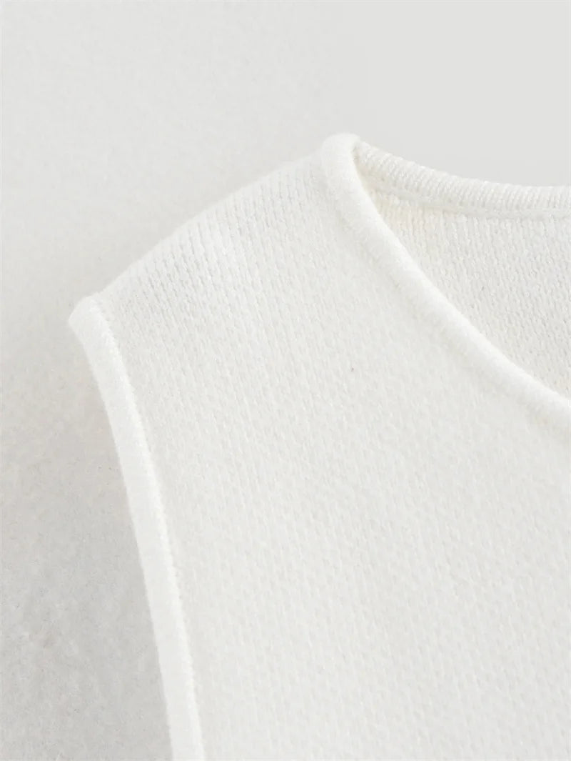 Cropped Knit Vest