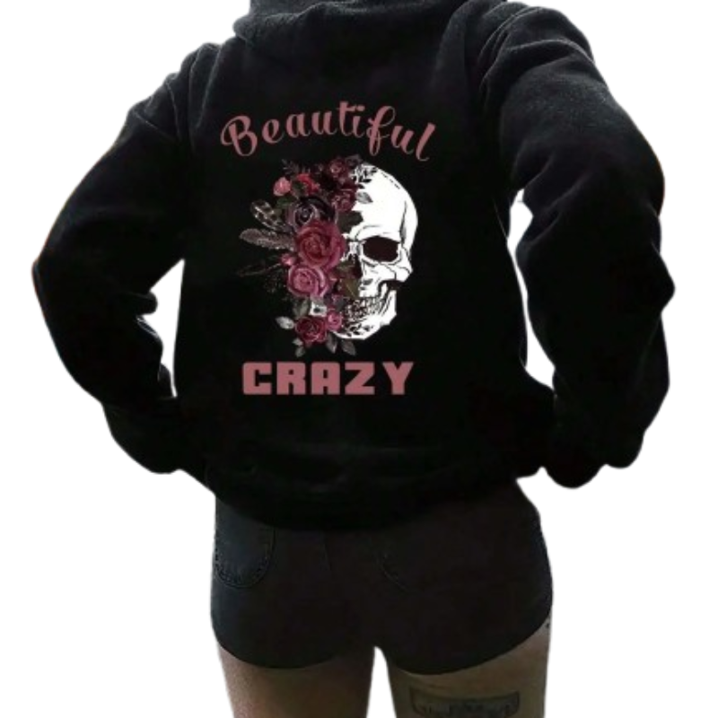 Loose Printed Hoodie