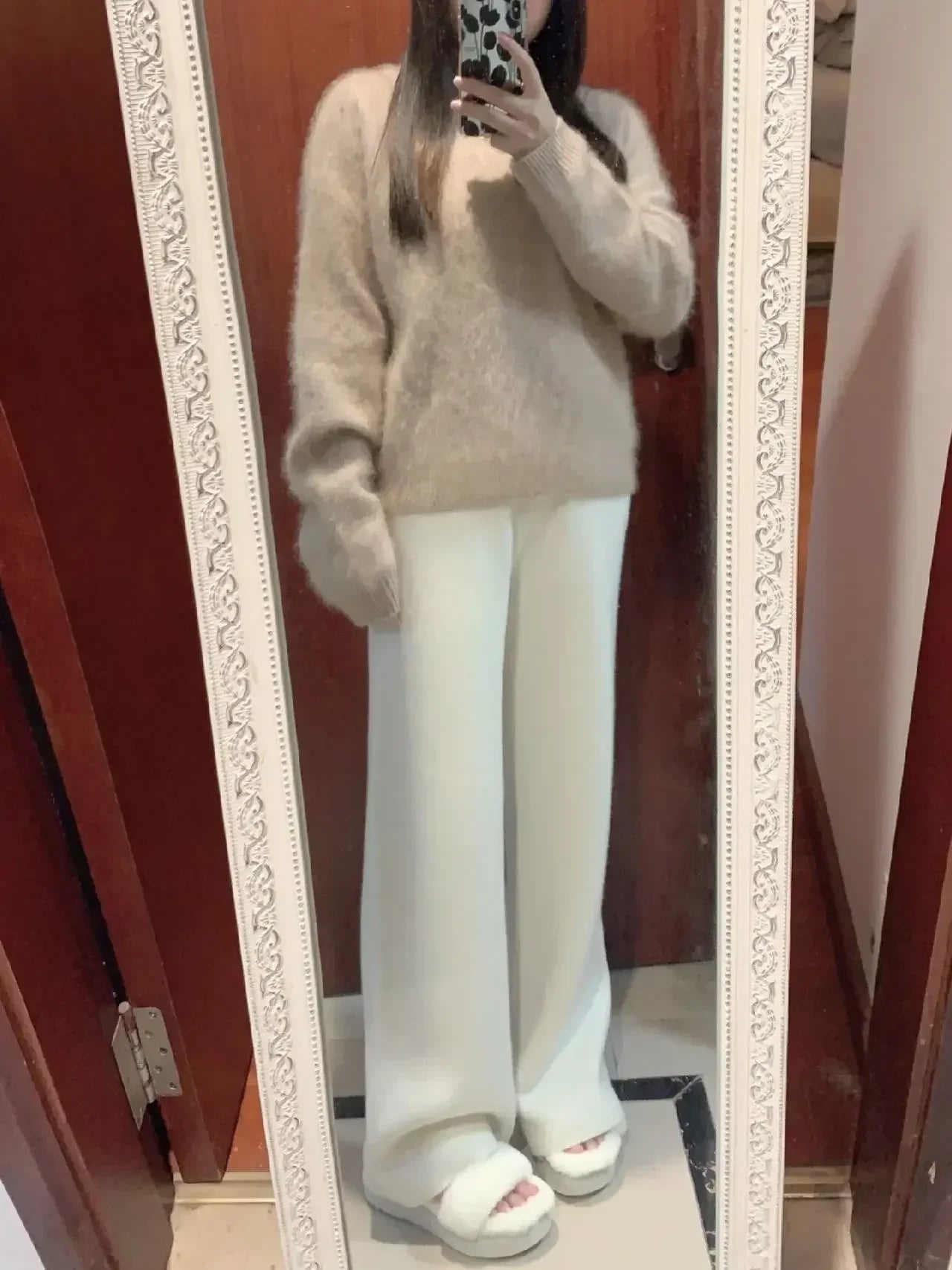 Loose Wool Knitted Trousers