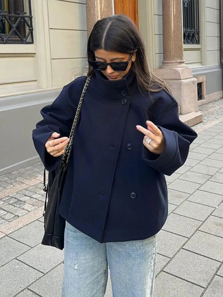 Stand Collar Short Jacket