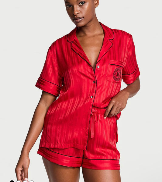 Victoria's Secret Red Satin Pajama Set