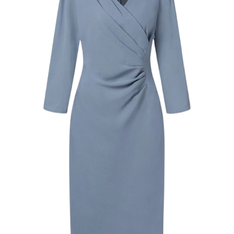 Elegant Draped Midi Dress