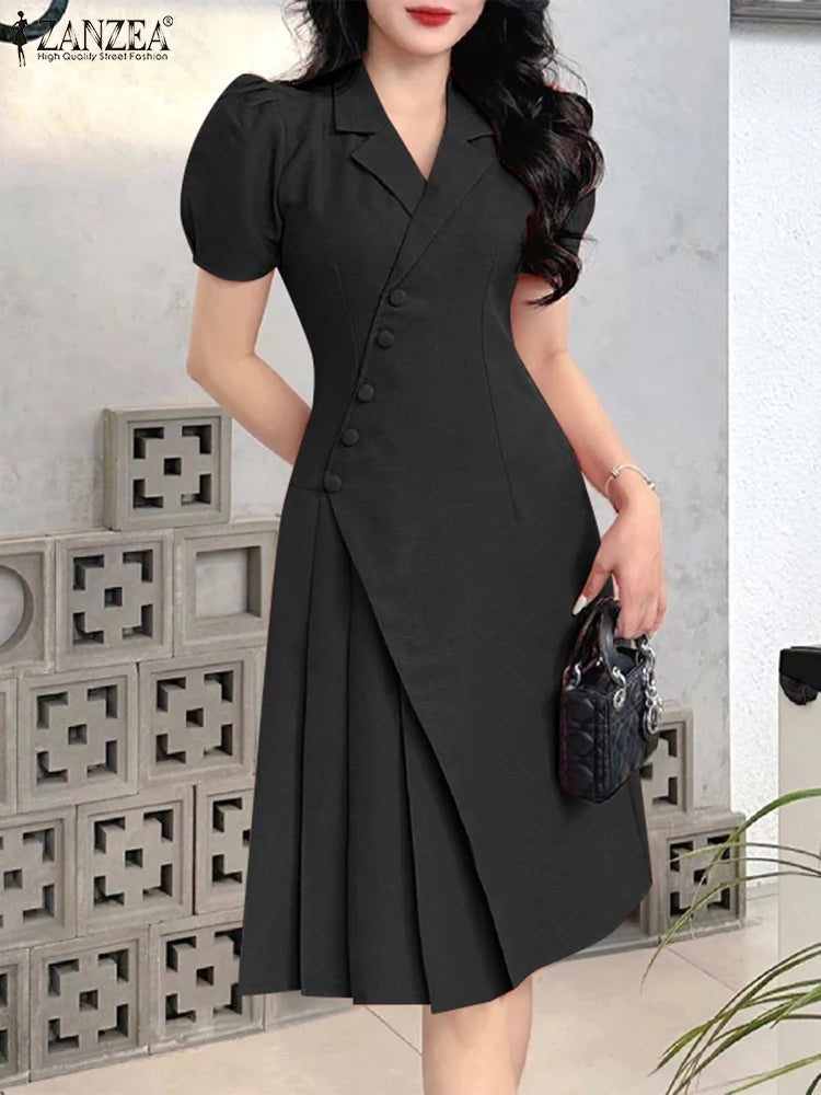 Pleated Blazer Dress