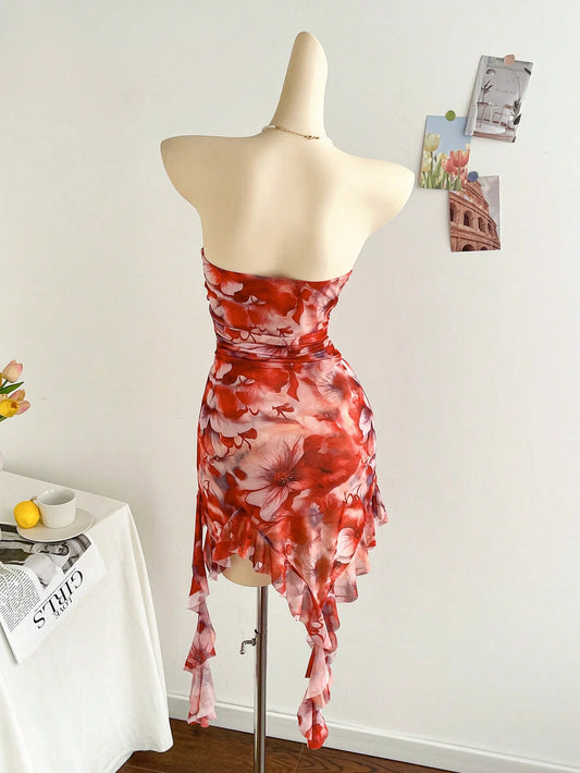 Summer strapless dress