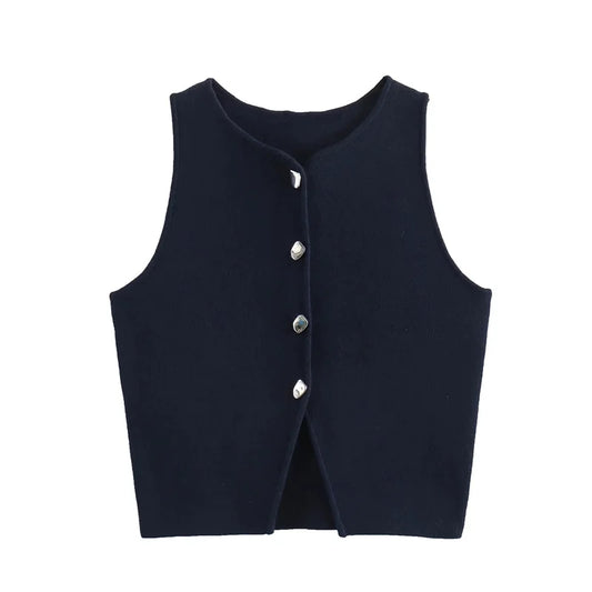 Cropped Knit Vest
