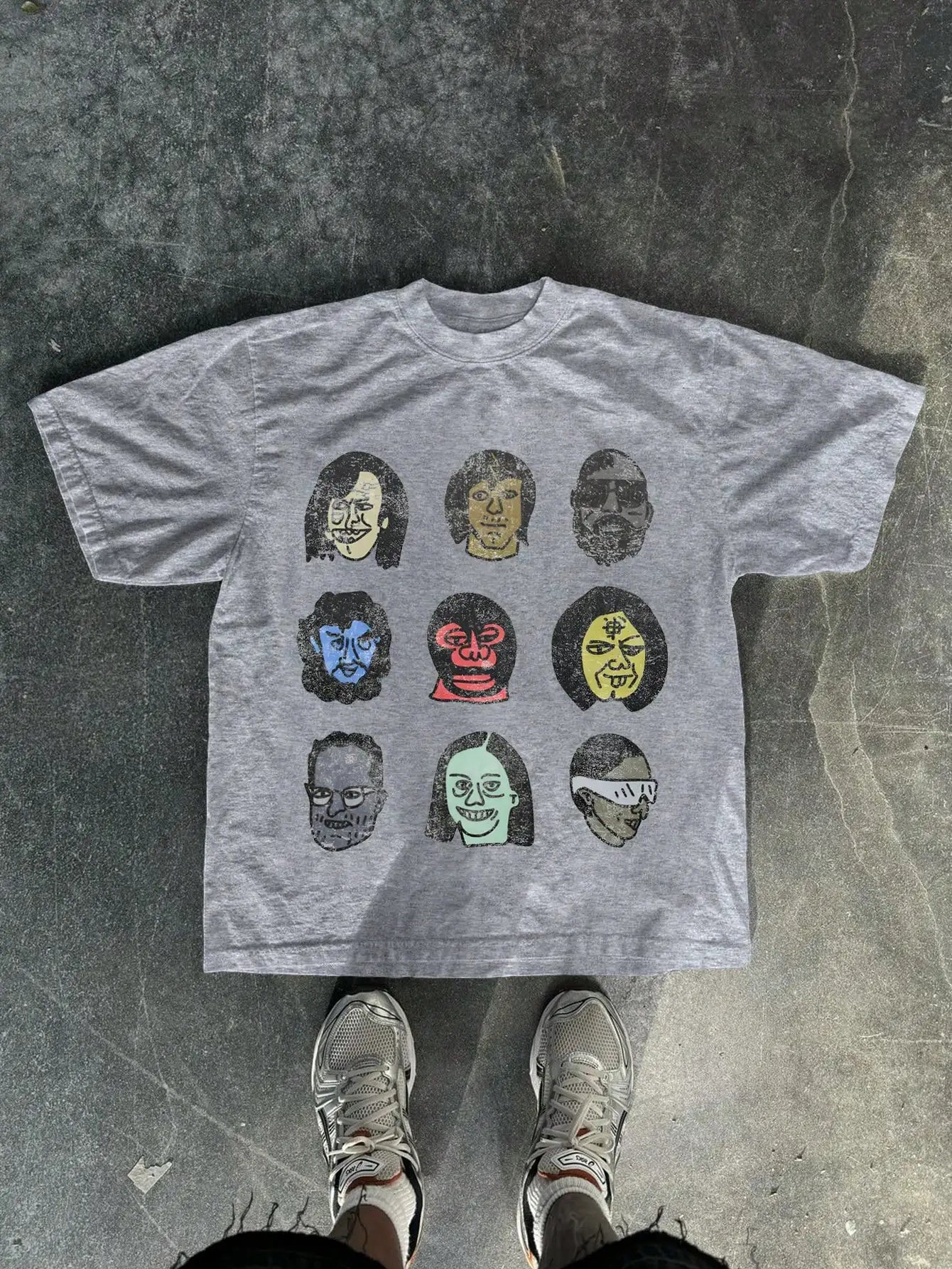Abstract Faces Graphic Tee