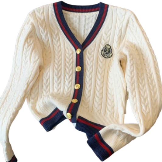 Cable knit cardigan