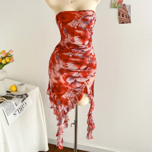 Summer strapless dress