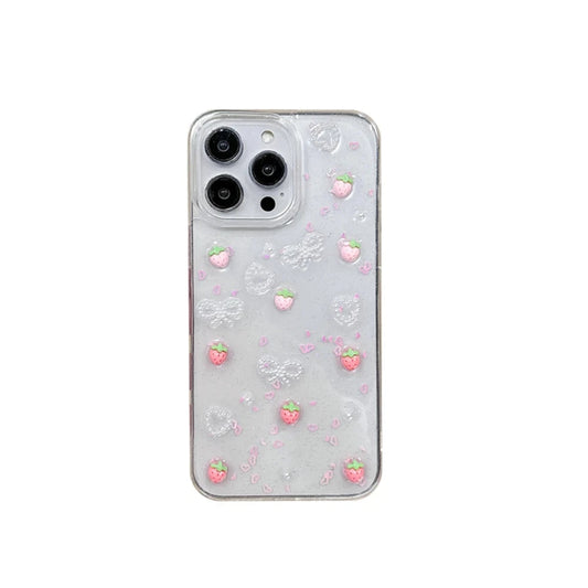Strawberry Glitter Case For iphone