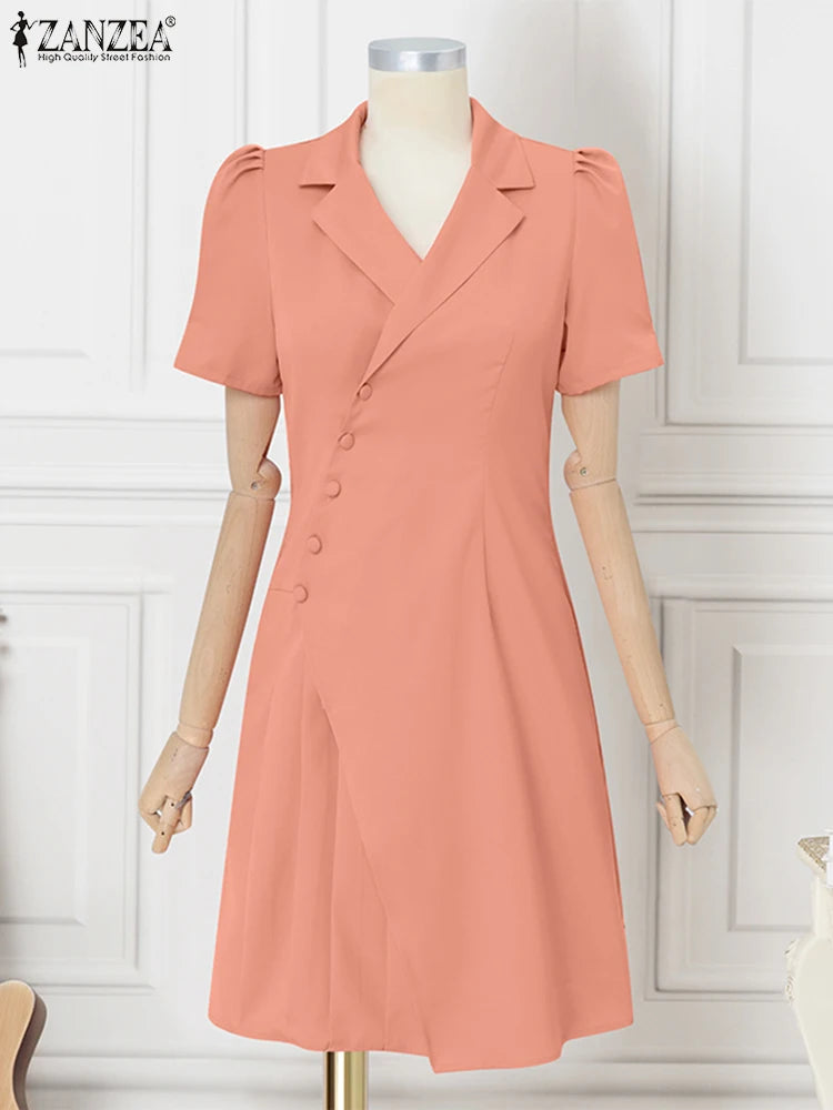 Pleated Blazer Dress