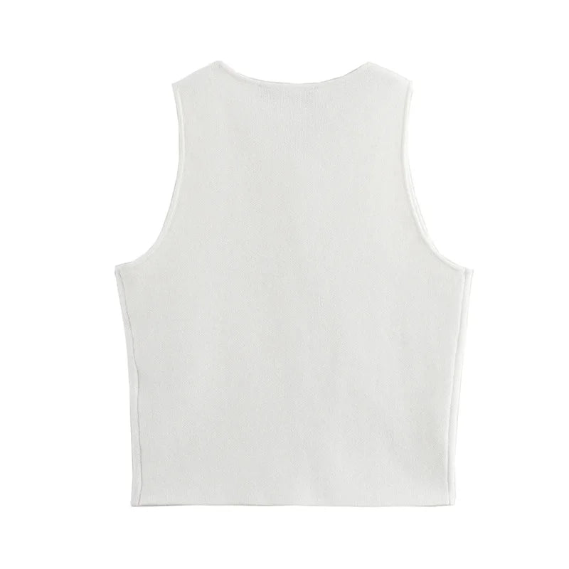 Cropped Knit Vest