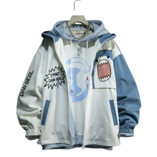Shark Print Hoodie