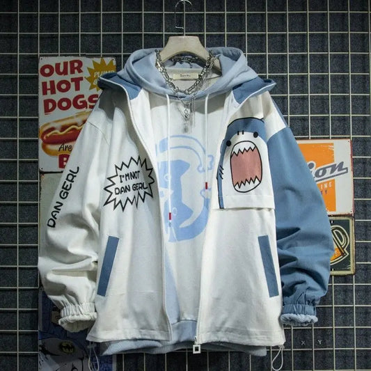 Shark Print Hoodie