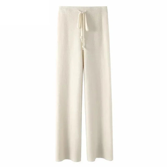 Loose Wool Knitted Trousers