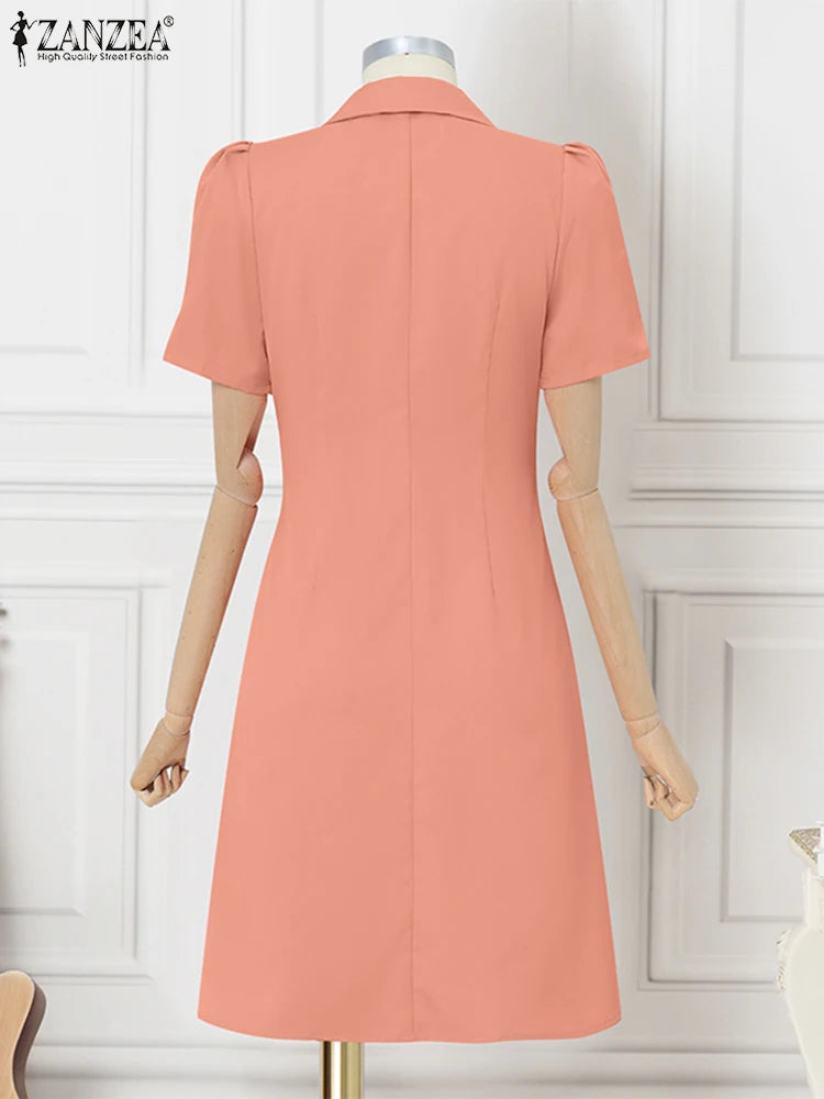 Pleated Blazer Dress