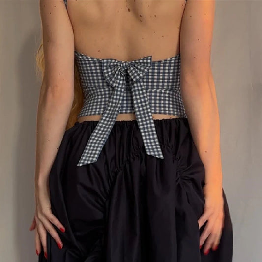Bow Backless Tank Top
